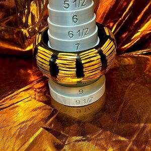 8 1/2 inch bamboo, inlay acrylic cuff